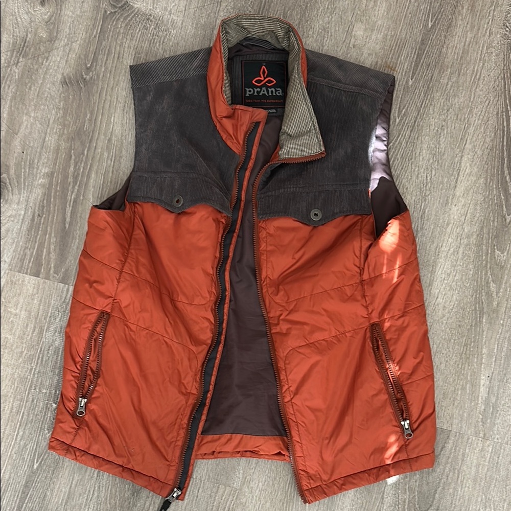 prAna Orange and Brown Vest